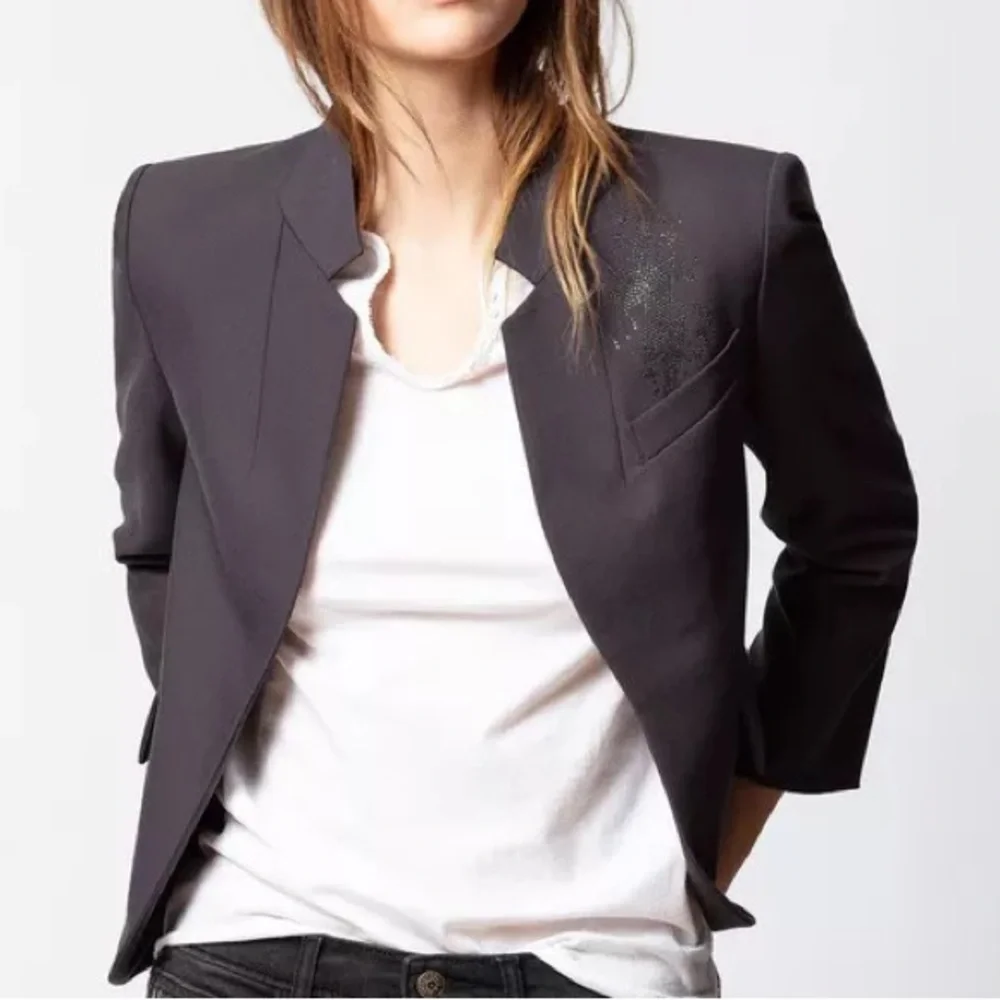 🌟ZADIG AND VOLTAIRE VERYS BIS ROCK BLAZER🖤 - Picture 2 of 11